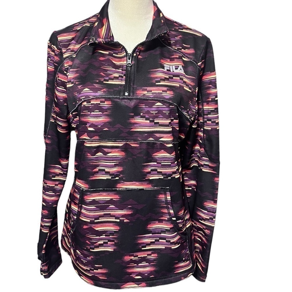 Women’s Large Fila Sport long sleeve athletic top quarter zip